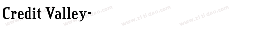 Credit Valley字体转换